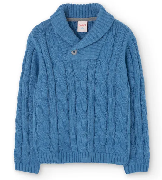 Boboli - Light Blue Cable Pullover