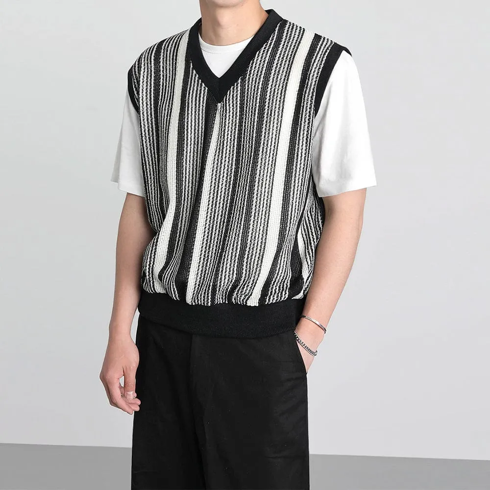 Chicmy-2026 Fall Outfits Christmas Thanksgiving Gift New Year's Eve Outfits nye Outfits chic. 9168 KNIT WOOLEN VERTICAL STRIPED VEST