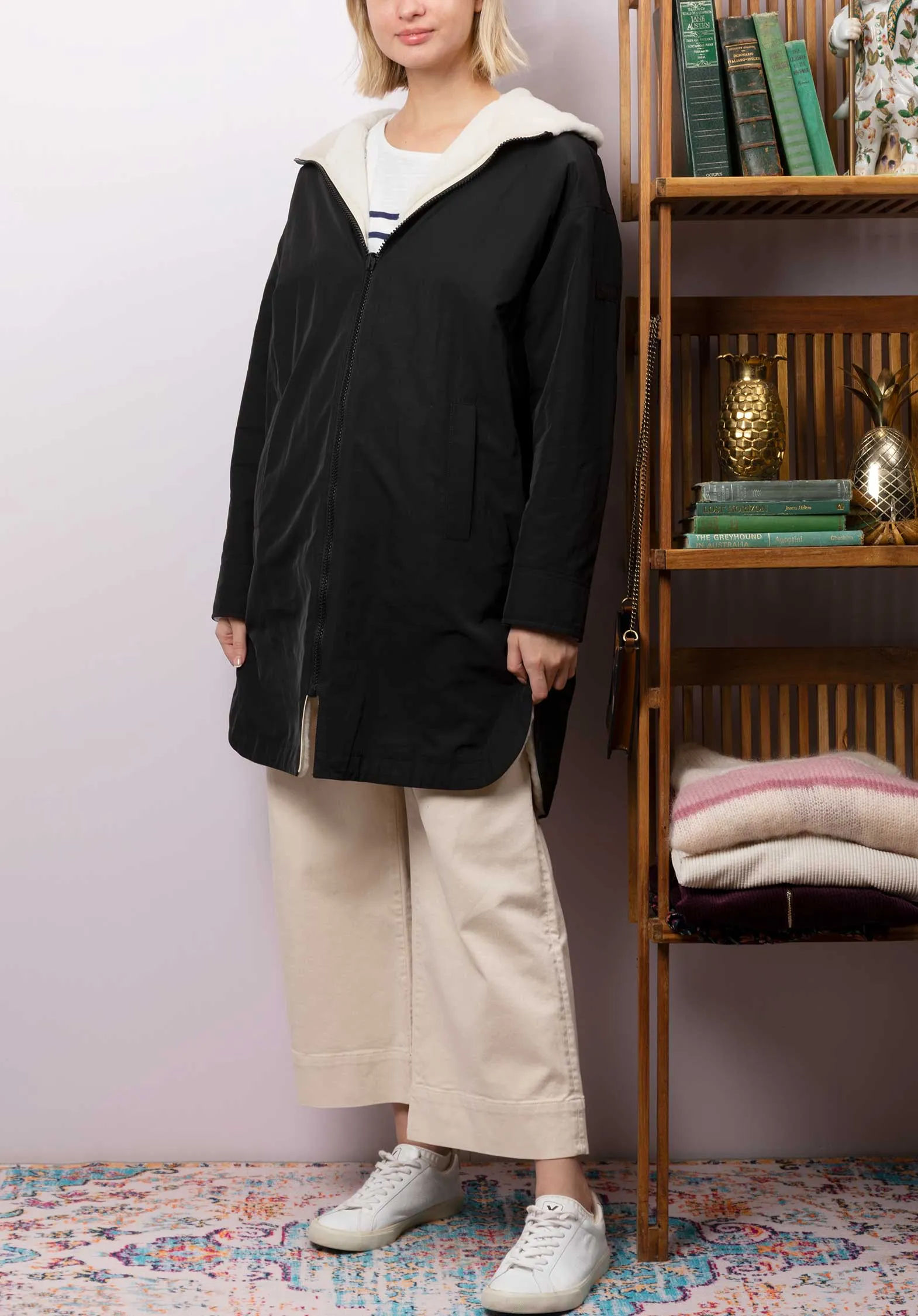 Coat 1wfm06793a20 1wfm06793a20x Noire-Ivoire-Imprime