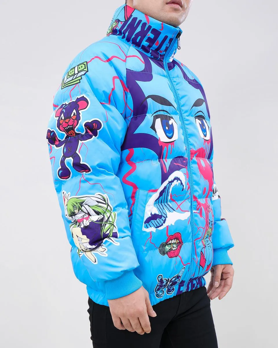 Eternity-Eyes Puffer Jacket-Blue