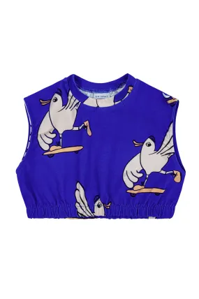 Hi Bird Crop Top - Navy