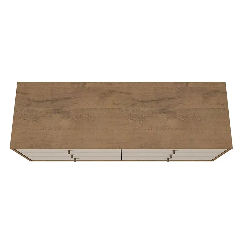 Joy 59" Wide Double Dresser with 6 Full Extension Drawers in Off White
