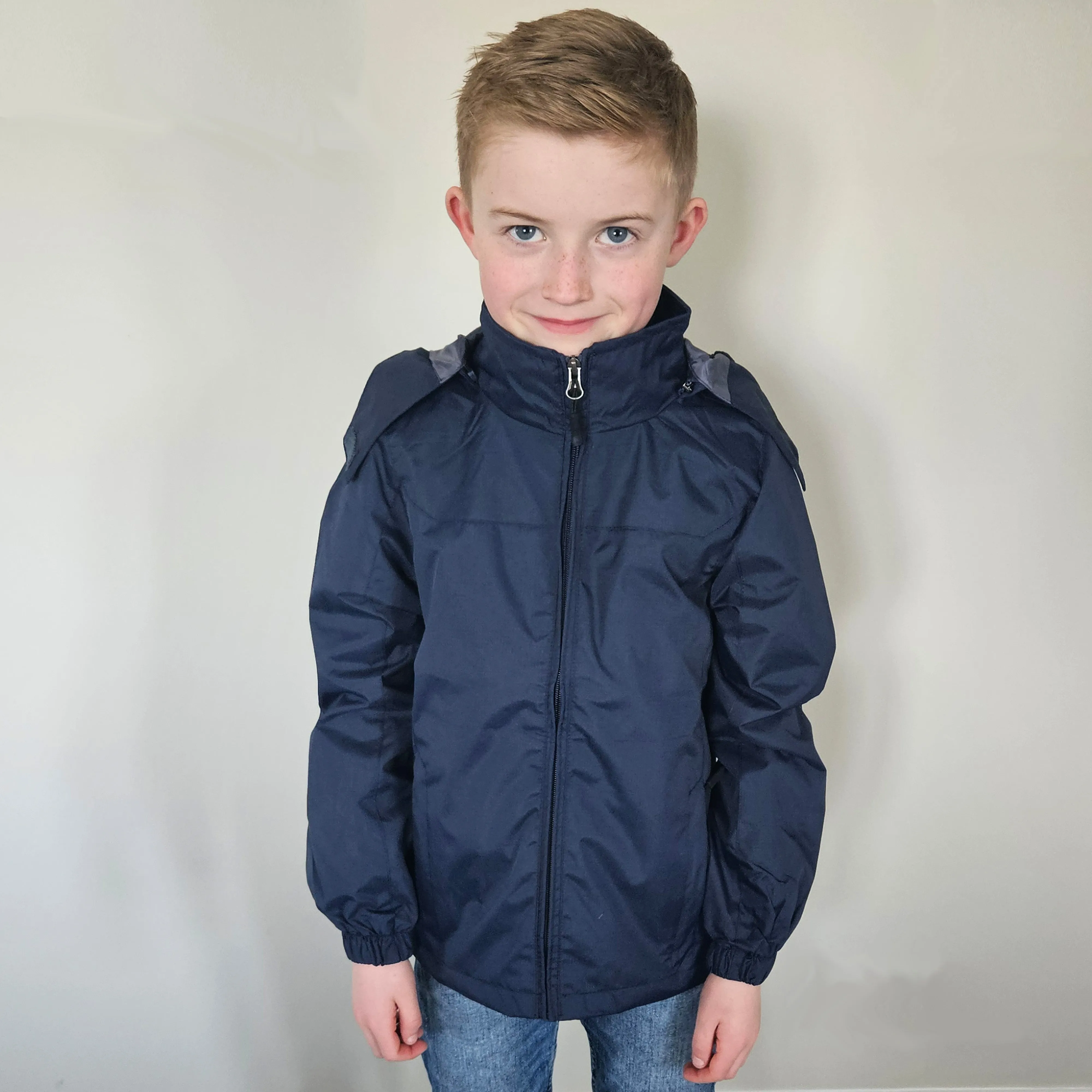 Kids Waterproof Rain Jacket - Navy