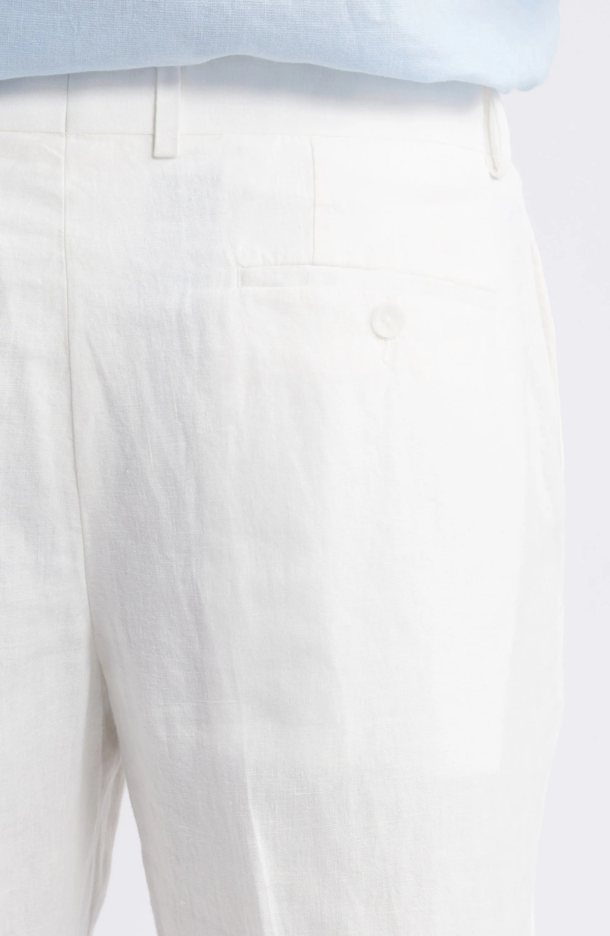 Summer White Linen Casual Men's Pants