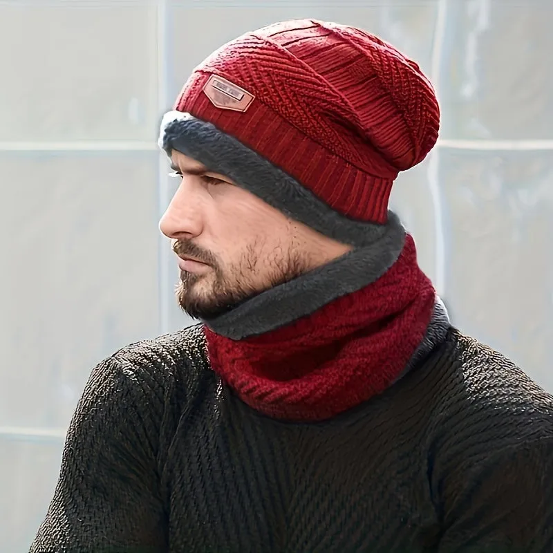 Ultimate Winter Warmth: Superhero-Themed Beanie & Scarf Set - Breathable, Stretch-Fit, Knit Ear Protector for Outdoor Fun