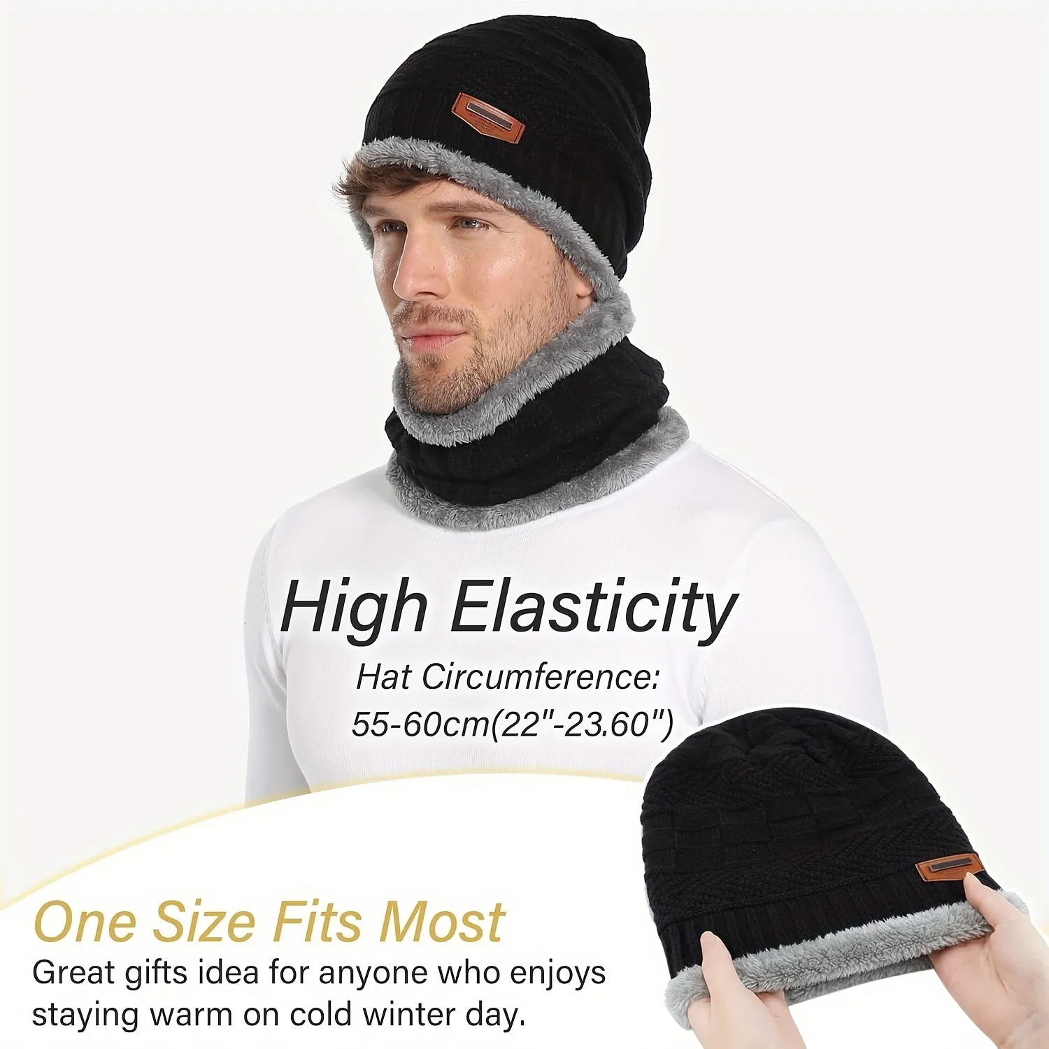 Ultimate Winter Warmth: Superhero-Themed Beanie & Scarf Set - Breathable, Stretch-Fit, Knit Ear Protector for Outdoor Fun
