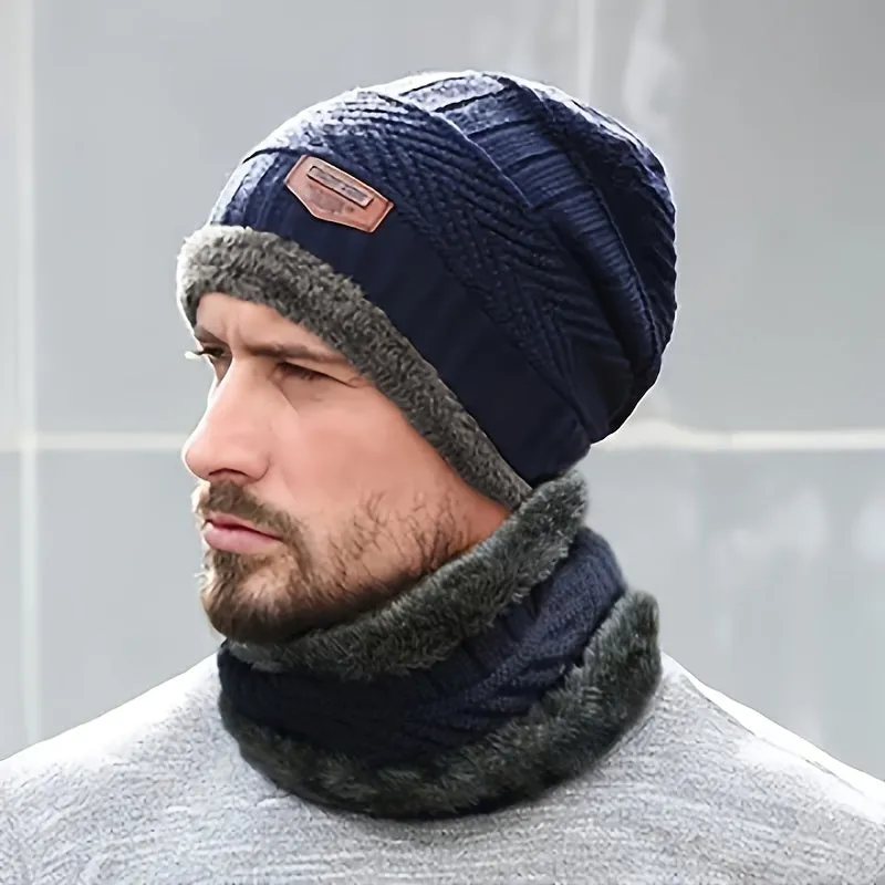 Ultimate Winter Warmth: Superhero-Themed Beanie & Scarf Set - Breathable, Stretch-Fit, Knit Ear Protector for Outdoor Fun
