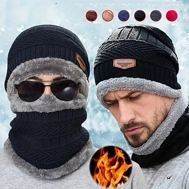 Ultimate Winter Warmth: Superhero-Themed Beanie & Scarf Set - Breathable, Stretch-Fit, Knit Ear Protector for Outdoor Fun